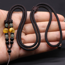 Pendant rope Safety buckle Hand-made jade jade jade Agate lanyard Adjustable mens and womens money chain rope Pendant rope