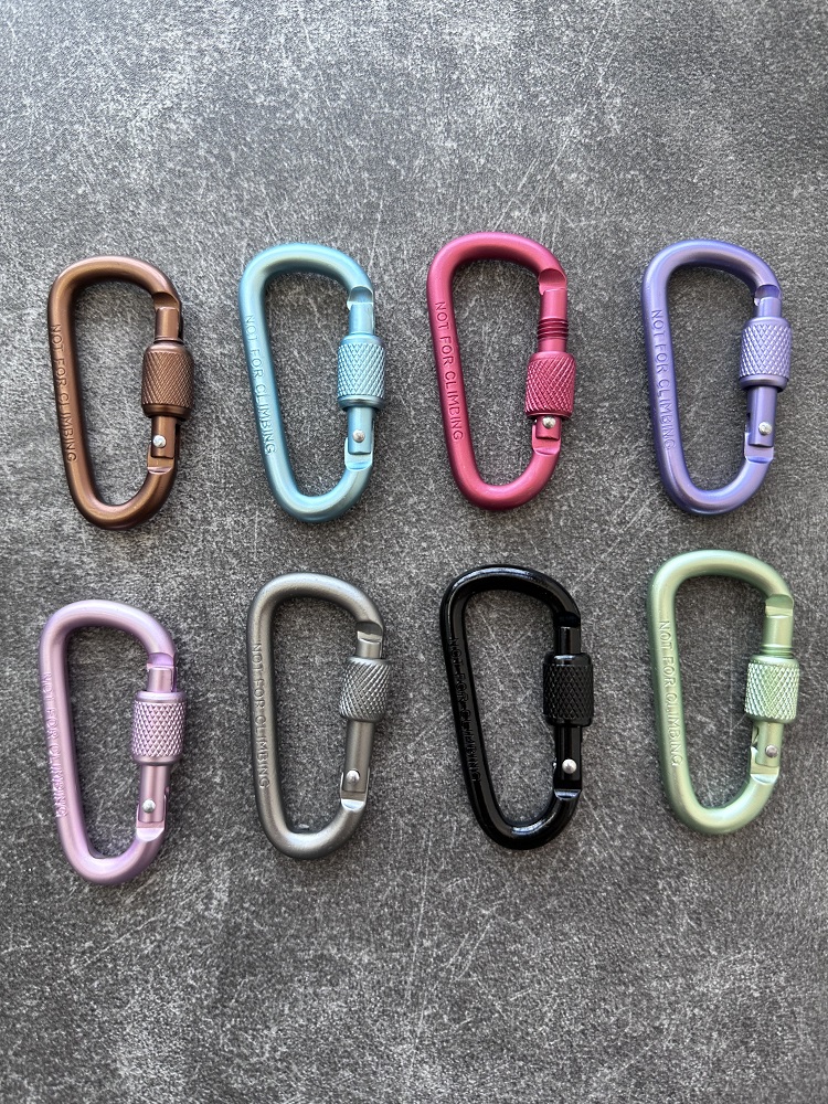 アウトドア用アルミ合金製小型登山用バックルバックパックロック外付けフックD型安全紛失防止接続クイックハンギングEDCキーチェーン