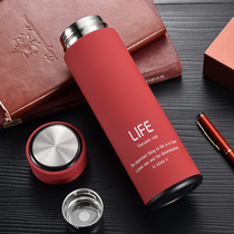 Chinese rubber 304 stainless steel smart thermos cup fashion business straight Cup portable cup gift custom logo