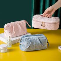 Bronzing Suede Bouquet Dinner Makeup Bag Travel Containing Bag Portable Tennis Red Large Capacity Cashier Bag With Carry-on Bag