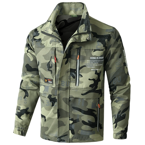 Камуфляжный износостойкий комбинезон, осенний дорожный лонгслив, увеличенная толщина