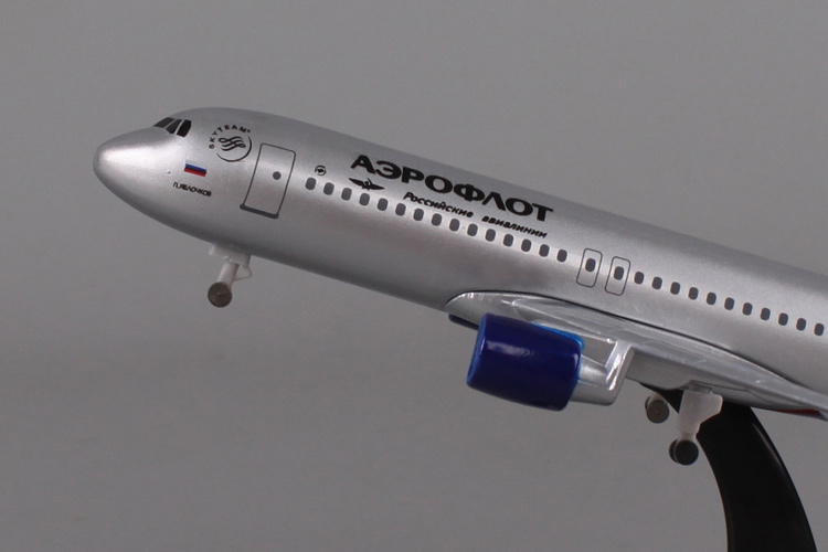 Trang trí mô hình máy bay mô phỏng tĩnh Airbus A320 Tranh tô màu hàng không Nga lưu niệm 1: 190 mô hình xe khách
