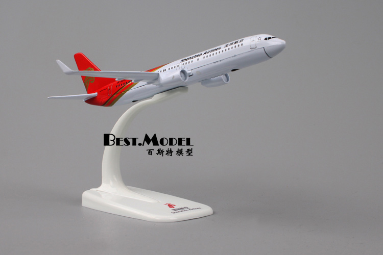 Hãng hàng không hành khách Thâm Quyến 737-800 mô hình 330 hợp kim 16cm RC số thành phố tĩnh có giá đỡ mô hình xe độ