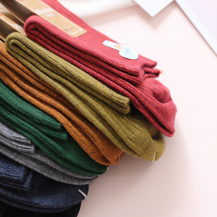 Mirok mùa thu và mùa đông tất nữ Yun mềm nhung mềm mại và thoải mái vớ cotton ấm vớ vớ cọc đứng Phiên bản Hàn Quốc của vớ retro vớ nike chính hãng