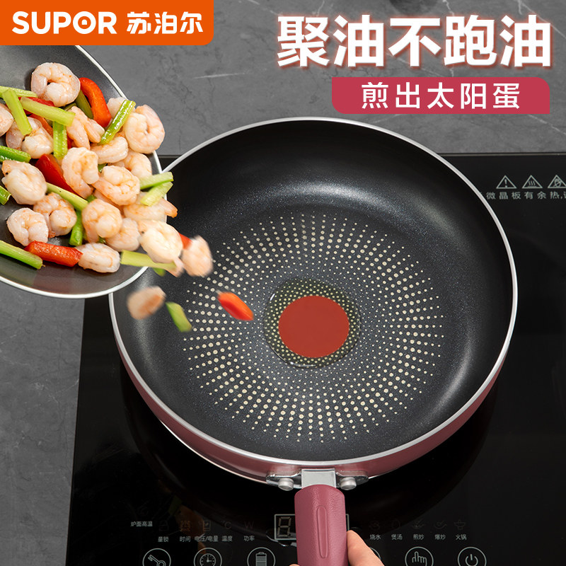Supoir polyoil flat bottom pan not covered with pan Home small frying pan fried egg steak frying pan Induction Cookstove Gas Stove Apply