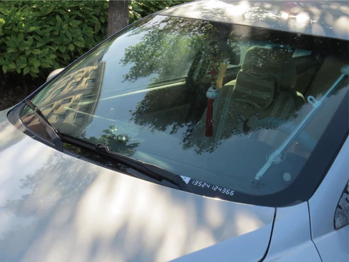 笛笛 Металлическая парковочная стойка, чехол для проездного, телефон, цифровые наклейки, защита от солнца