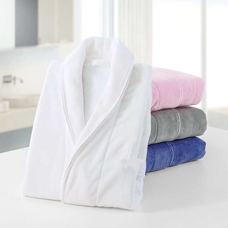 Khách sạn năm sao bông khăn tắm vài áo choàng tắm của đàn ông và phụ nữ phần dài của áo choàng tắm váy ngủ mùa xuân và mùa hè quần áo dày tùy chỉnh - Khăn tắm / áo choàng tắm khăn mặt khô