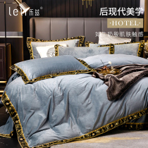 European-style thick crystal velvet warm baby velvet four-piece short hairy velvet bedding double-sided velvet winter