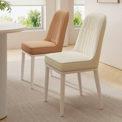 Cream Style Dining Chair 2025 New arrival Accessible Luxury Fancy Soft Bag Backrest Stool Living Room Dining Table and Chair
