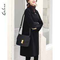 Wool coat female 2020 new medium and long double-sided velvet wool coat Korean version zero cashmere double-sided wool coat female