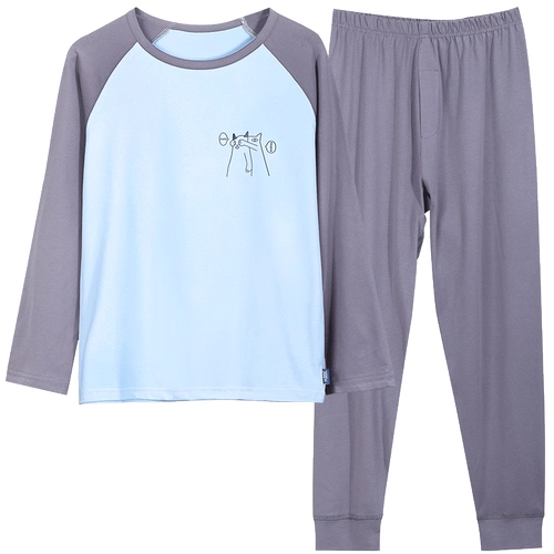 Термобелье для мальчиков, штаны, пижама, нижнее белье, осенний комплект, свободный крой