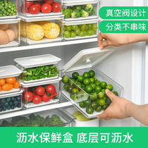Japan Home Refrigerator containing box Refreshing Box Theiner Kitchen Fruits And Vegetables Food Seals Frozen Drain big storage box