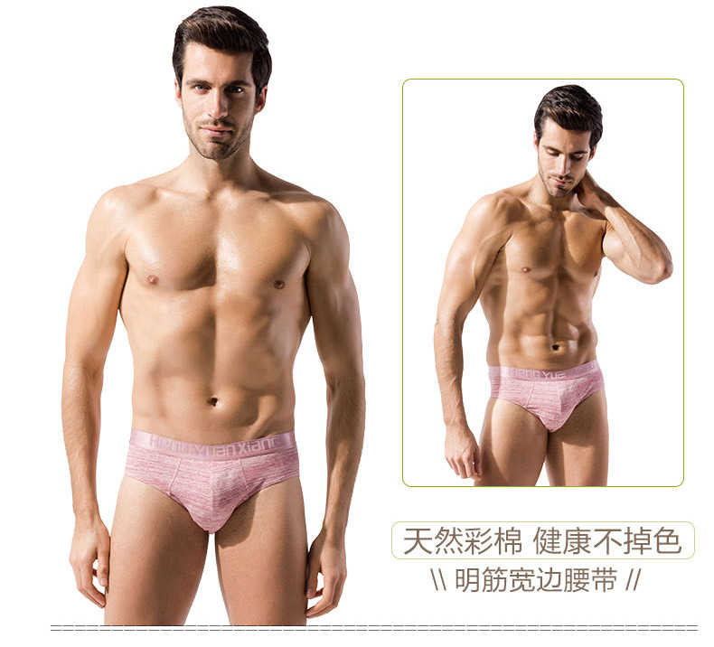 Đồ lót nam tam giác Hengyuanxiang thoáng khí mùa hè size lớn eo giữa thanh niên nam quần đáy tam giác quần lót triumph thun lạnh