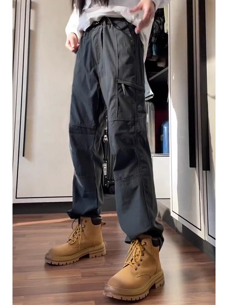 Mountain Department Outdoor waterproof punching pants for men and women Autumn Winter American Functional Wind Pants Plus Suede Tooling Hiking Climbing Pants-Taobao