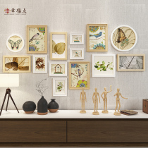 Happiness point European-style photo wall photo wall frame wall living room bedroom creative composition large size solid wood hanging wall photo wall