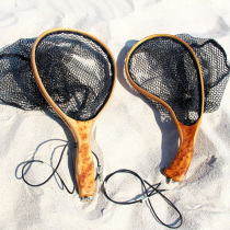 Luya solid wood fly fishing copy net Wooden handle copy net Nylon woven copy net Fly fishing copy net Fly fishing net fishing gear