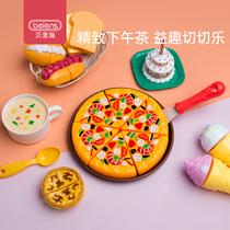 Bainshi childrens family afternoon tea set Pizza bread ice cream toy Cut cake Cut Le cut look