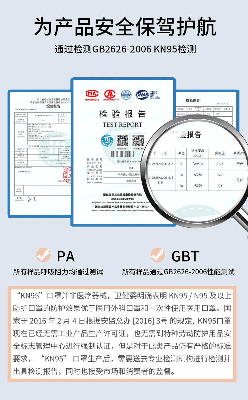 笑迎 KN95级防护口罩 5只 图5