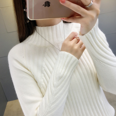 【花季E柜】秋冬慵懒风高领针织衫