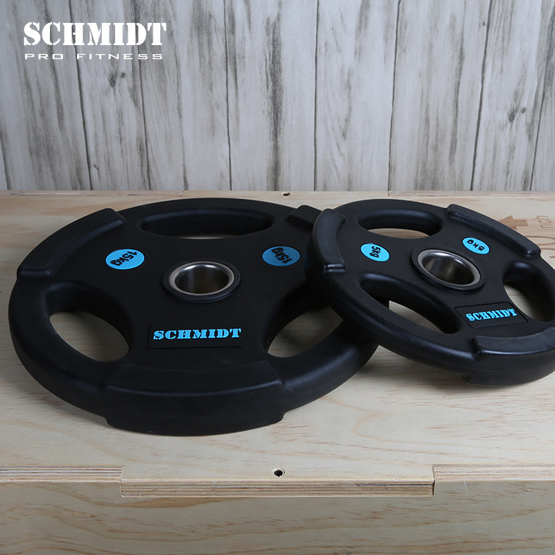 SCHMIDT fitness room black PU barbell sheet with hole hand grip sheet eco-friendly macroporous Opole barbell sheet