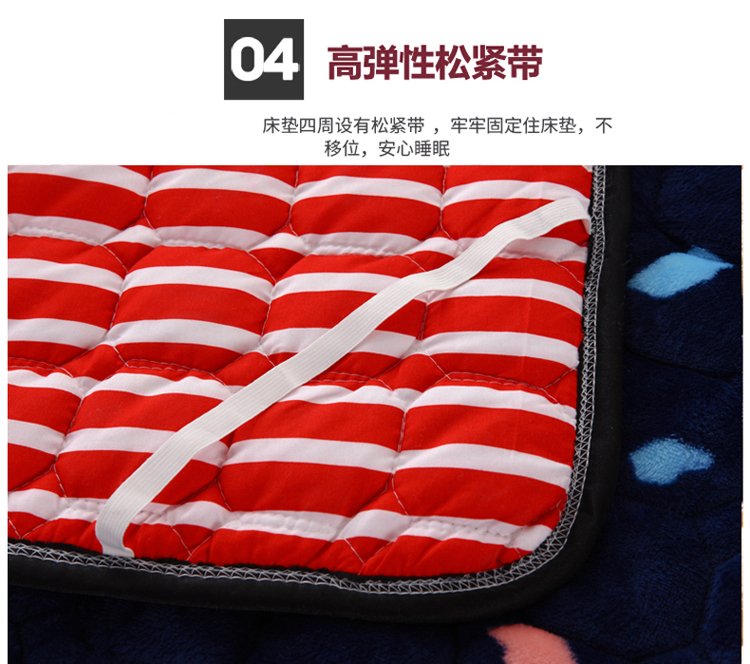 Flannel mùa đông ấm nệm nhà đôi 1,8 m ký túc xá 1,5m máy có thể giặt nệm bảo vệ nệm cao su giá rẻ
