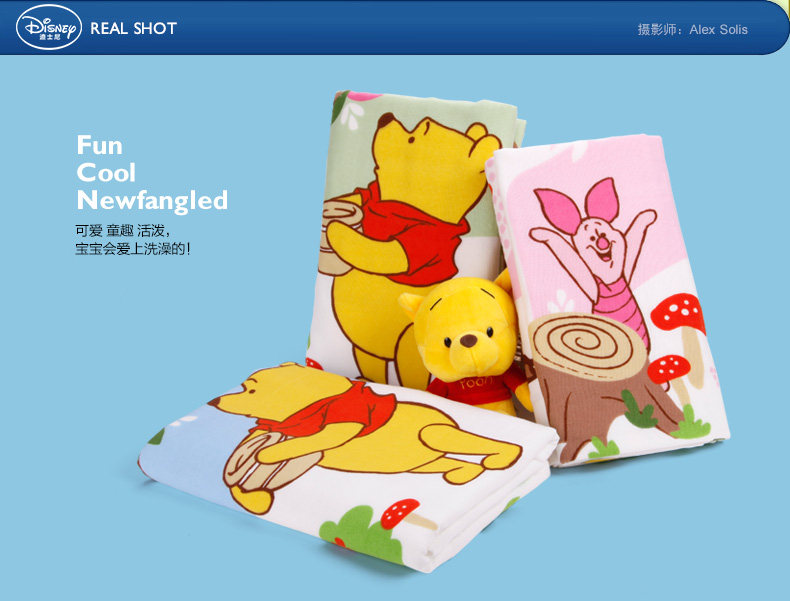 维尼熊森林派对纱布浴巾_02
