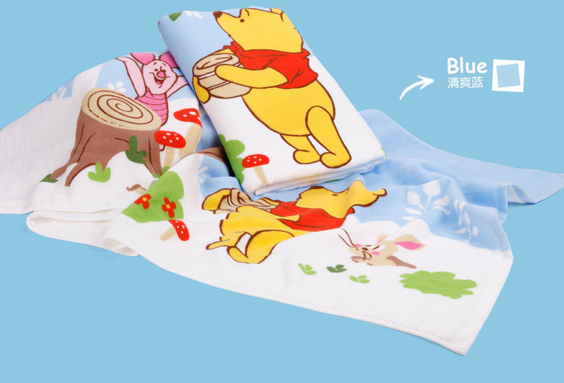 维尼熊森林派对纱布浴巾_05