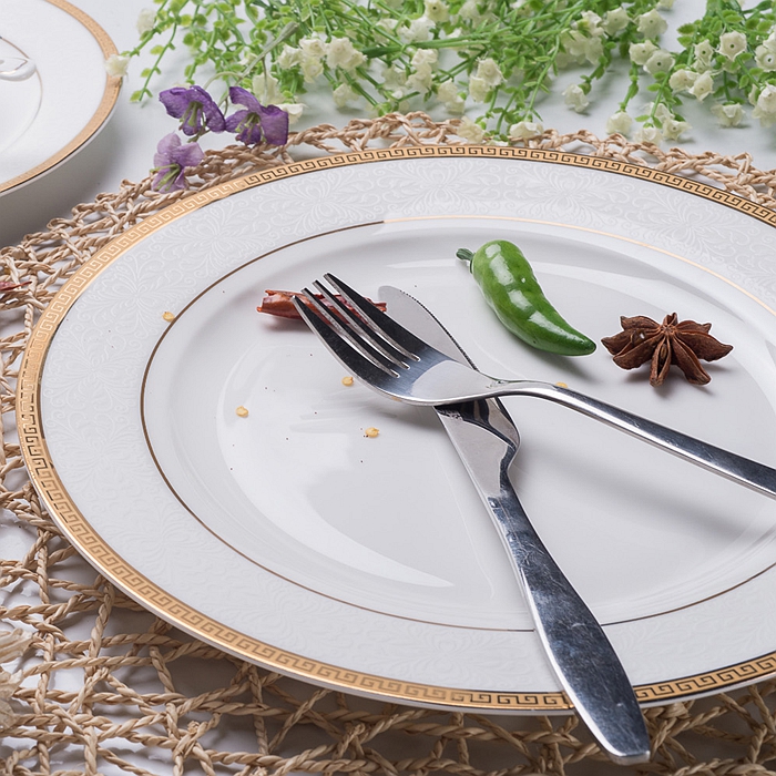 Sheng 's ipads porcelain plate flat ceramic plate disc plate beefsteak disc cake dish plate tableware