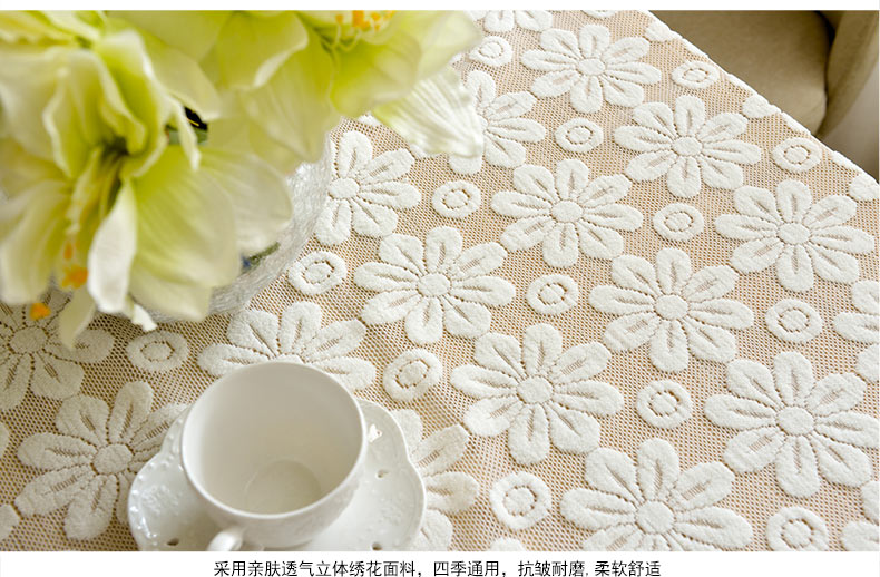 Bàn cà phê khăn trải bàn ren bảng vải hình chữ nhật vải khăn trải bàn Châu Âu vòng hộ gia đình nhỏ tươi khăn trải bàn cotton linen vải khăn trải bàn nhỏ