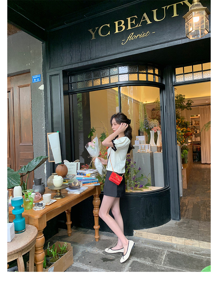 Giày búp bê nữ mũi vuông cổ nông đế bệt mềm, thắt nơ dịu dàng, chất liệu da cừu — Màu trà sữa, hàng có sẵn, Màu trắng sữa, hàng có sẵn, Màu xanh sữa, hàng có sẵn chi tiết 70