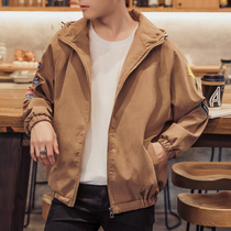 Spring and autumn thickened jacket Mens jacket Youth Korean version loose trend functional handsome coat Casual baseball suit
