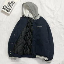 Baseball clothes cotton-padded clothes women tide autumn and winter Korean loose students Harajuku Port wind plus velvet padded cotton coat