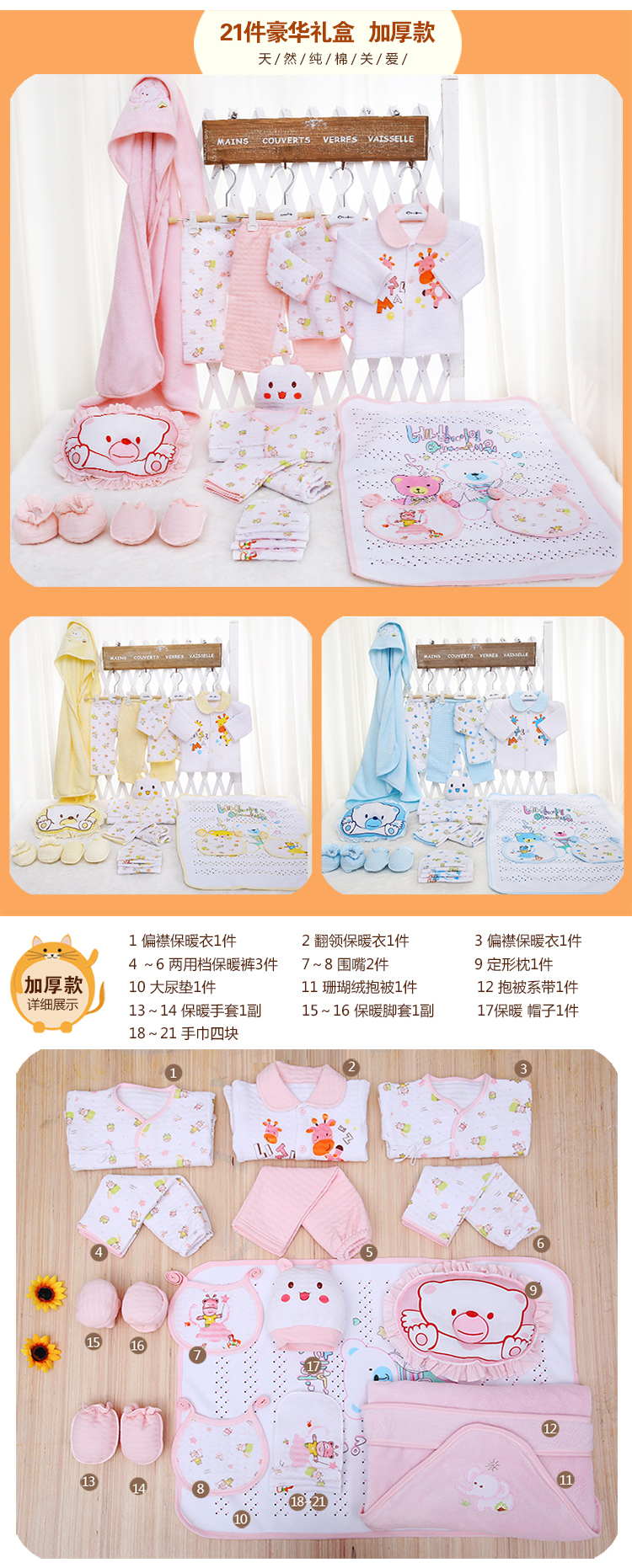 Coffret cadeau pour bébé - Vêtements + Fournitures cadeau - Ref 1977104 Image 8