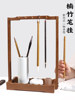 Bamboo Brush Holder, Solid Wood Brush Rack, Multifunctional Calligraphy Storage Rack, New Chinese Style Desktop Brush Holder, Brush Display Rack, Creative Study Room Four Treasures Display Rack