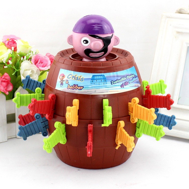 New KTV Bar Games Meet South Korea's Great Uncle Pirate Wooden Barrel Uncle In Sword Barrel Crisis Barrel Toy