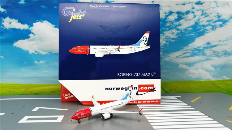 GeminiJets GJNAX1654 Norwegian Air B737MAX8 LN-MAX 1:400