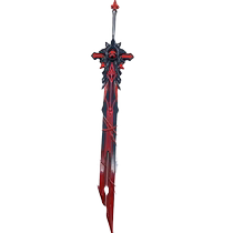 Wolfs End Yuanshen Game Peripheral Alloy Toy 30CM Weapon Ornament Collection Keychain