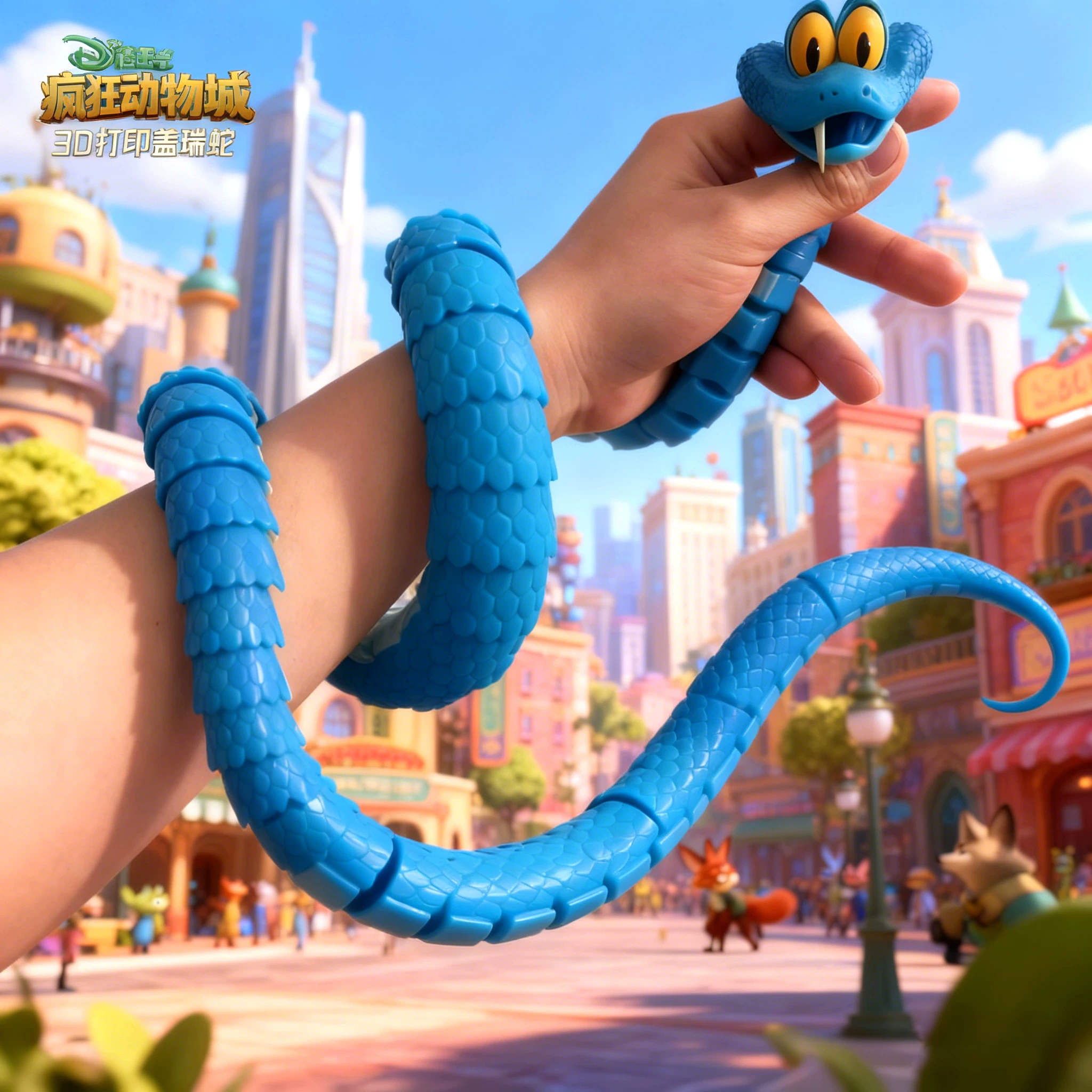 Zootopia 2 периферийная коллекционная коробка 3D-печатная змея Гари и змей Джуди Найк фигура с подвижным всем телом