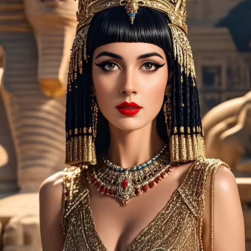 Exotic Style Queen Wig Cosplay Golden Cleopatra Headdress Hip-Hop Braided Hair Bar Stage Performance Headgear Exotic Style Queen Wig Cosplay Golden Cleopatra Headdress Hip-Hop Braided Hair Bar Stage Performance Headgear
