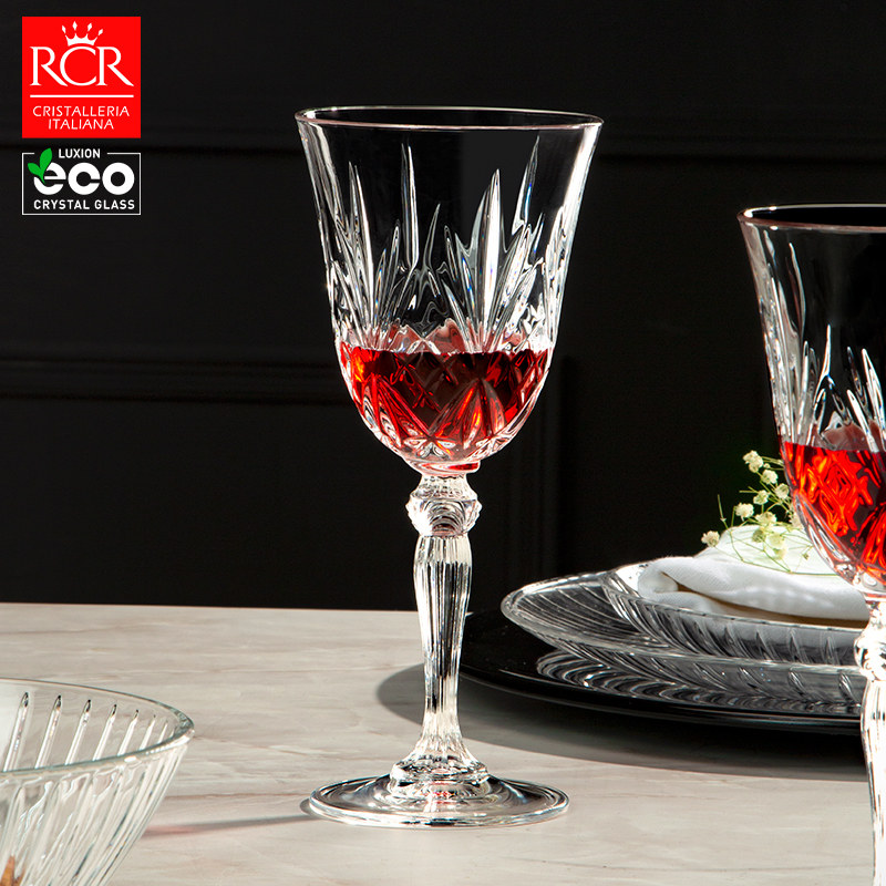 RCR Red Wine Cup Suit Carved Glass Goblet Goblet Goblet Wine Glass Home Champagne Cup Crystal Glass Cups