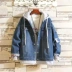 Áo khoác mùa thu 12 denim 13 teen phiên bản Hàn Quốc Cậu bé 14 tuổi 15 học sinh trung học xu hướng 16 áo khoác đẹp trai - Áo khoác đôi