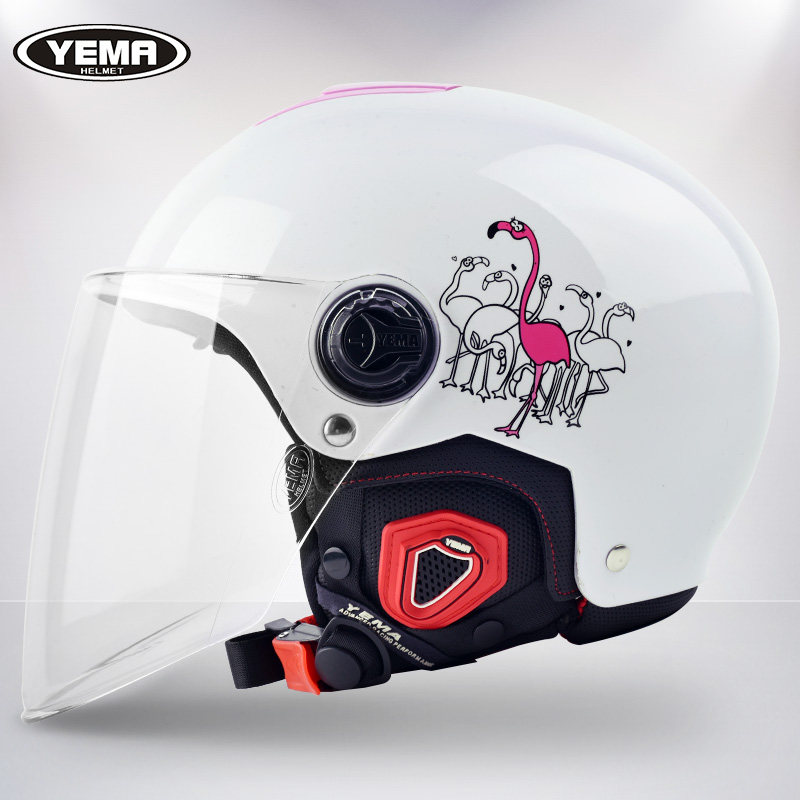 Wild horse electric car safety helmet male and female summer light convenient sunscreen UV Four Seasons universal personality cute safety helmet