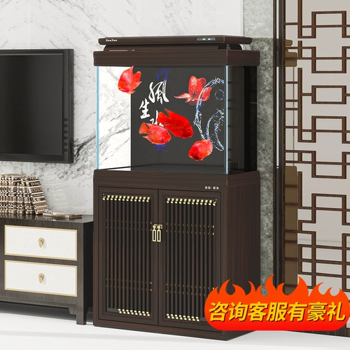 Sensen 25 новый ультра-белый аквариум в китайском стиле для гостиной, большой стеклянный умный экологический нижний фильтр, аквариум с арованой