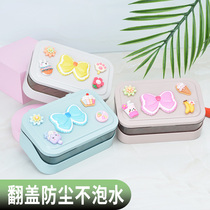 Soap box free toilet children with lid large drain household personality creative cartoon cute soap box