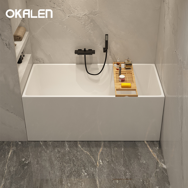 O'Laren Independent Bathtub Home Acrylic Japanese-Style Small Apartment Mini Mobile Small Bathtub Deep Foam Square Popular