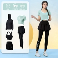 Зеленый комплект, штаны, одежда для йоги, подходит для подростков