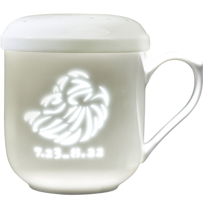 Cup custom birthday gift jingdezhen Cup creative teacups filter the gift Cup Cup, Leo