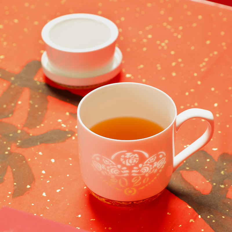 Separation tea cups with cover glass ceramics jingdezhen constellation cup of flower tea office filtering cup the wind