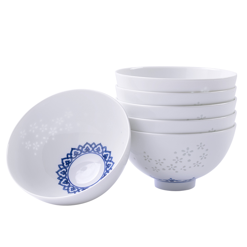 The dishes suit small bowl of jingdezhen porcelain and exquisite porcelain home eat rice bowl creative rainbow such as bowl bowl large rice bowls