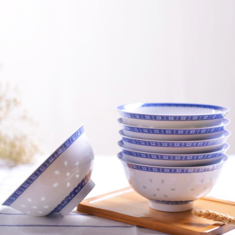 Jingdezhen ceramic bowl suit household of Chinese style and contracted white Chinese Jingdezhen ceramics tableware dishes